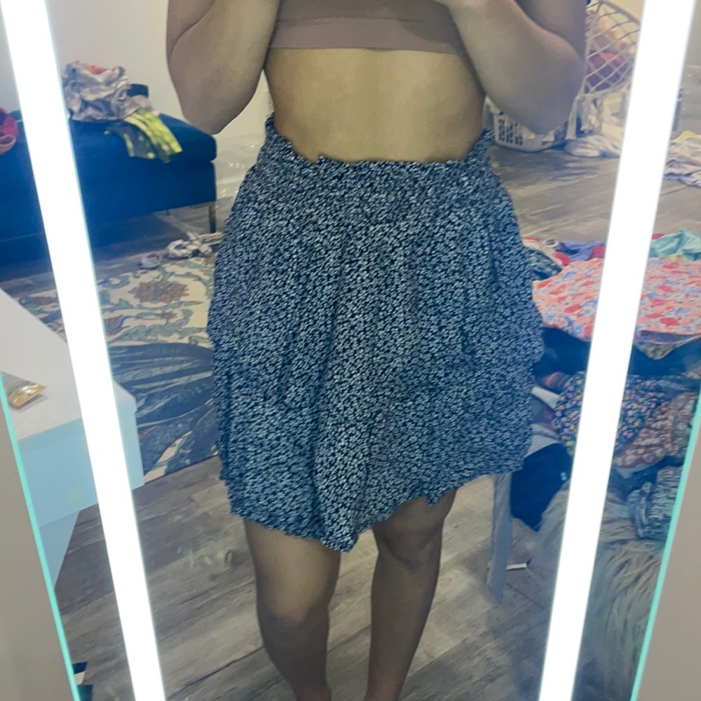 Size Small Arizona Skirt Dark Blue with White Flowers